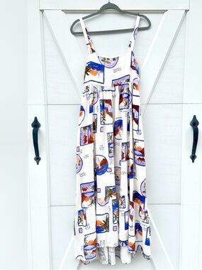 Paper Heart Anthropologie La Dolce Vita Linen Blend Maxi Dress